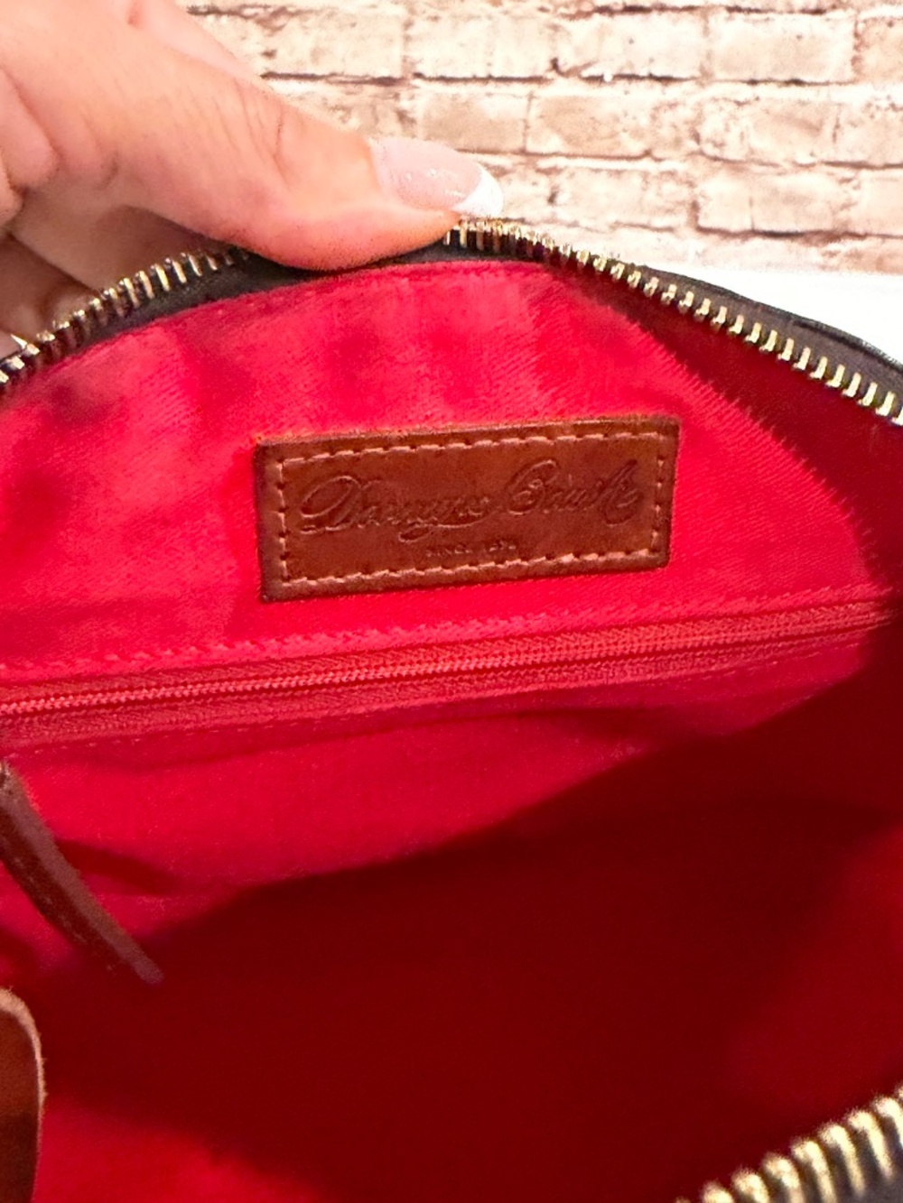 Vintage Dooney & Bourke Florentine Vacchetta Leather Zebra Mini Satchel Bag - Picture 9 of 13